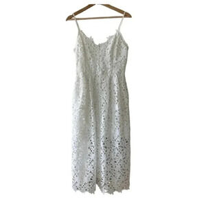 Astr The Label‎ White A Line Lace Midi Dress Size M